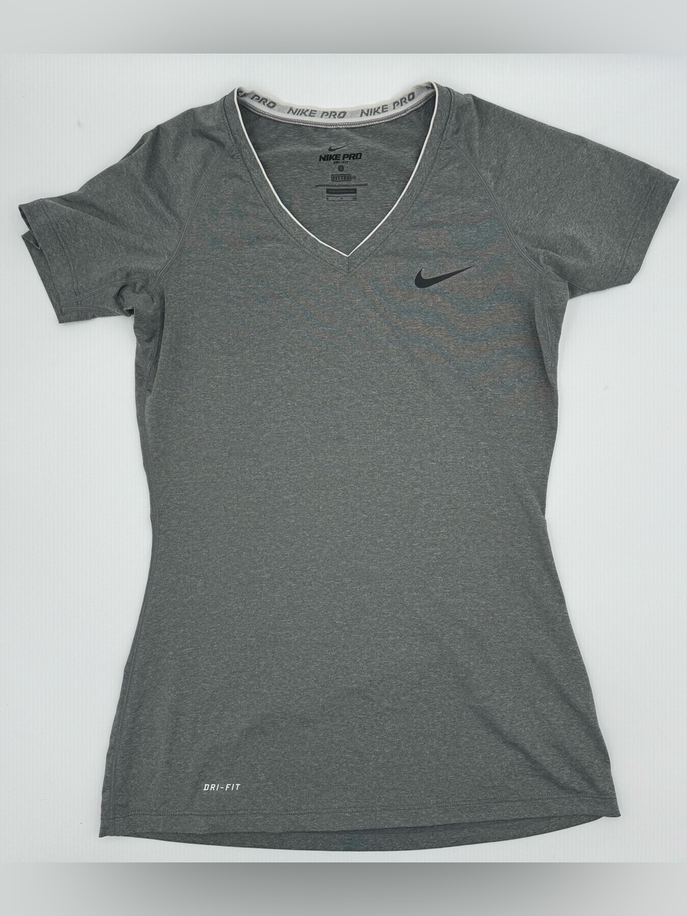 Nike Women’s Dri-FIT V-Neck Performance Top - Gray - Size S